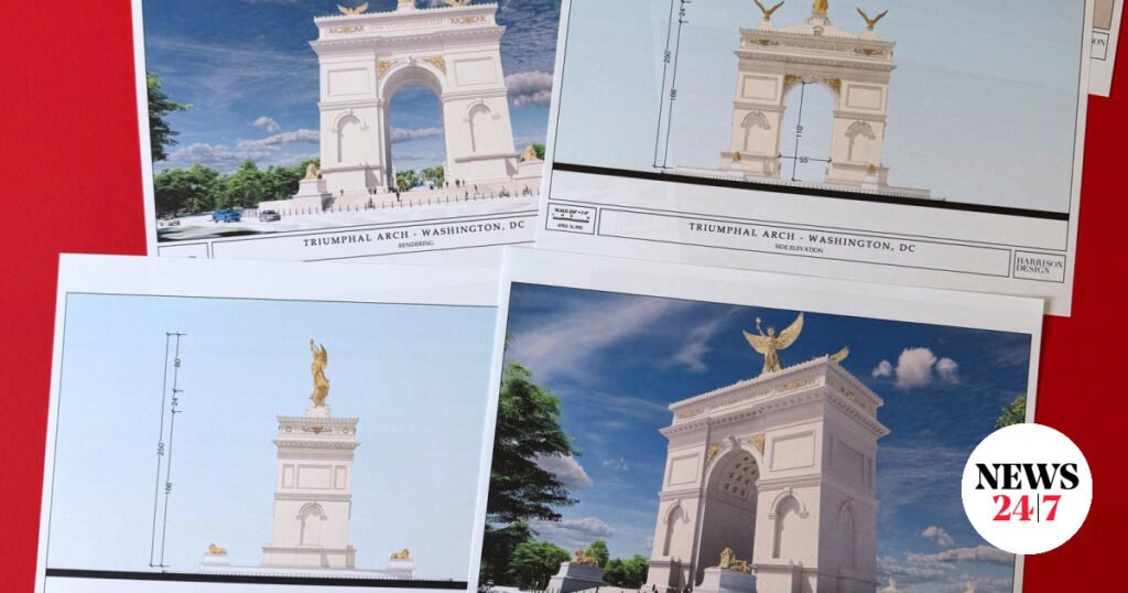 Στη δημοσιότητα τα πρώτα σχέδια της “Αψίδας του Τραμπ” ύψους 76 μέτρων